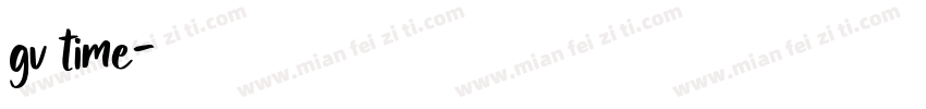 gv time字体转换